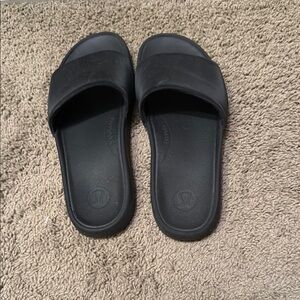 lululemon athletica Black Slide Sandals